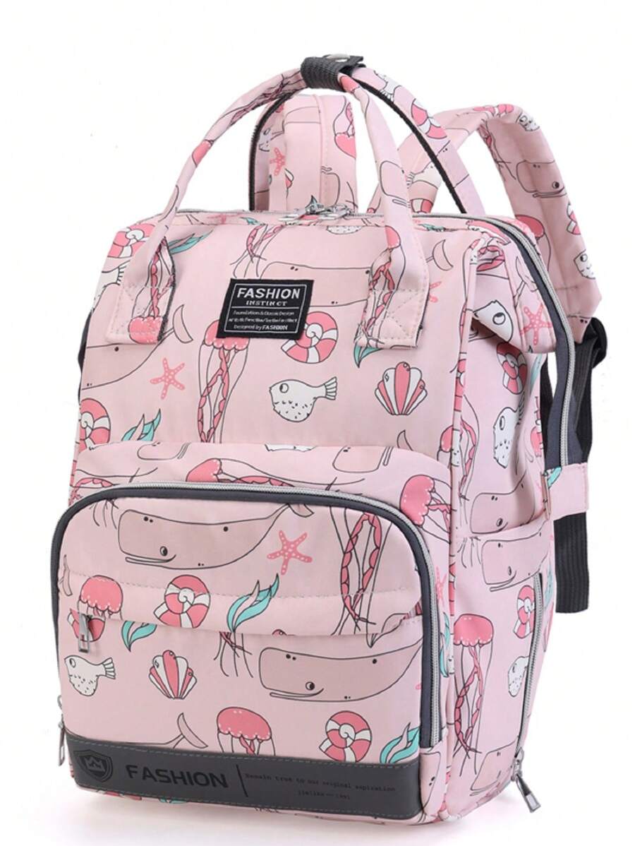 Bolso Para Pañales De Mamá Y Bebé Impreso - Multicolor - Ver 1