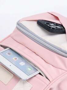 Baby Multi-Function Large Capacity Polyamide Diaper Bag With Adjustable Strap For Outdoor - Multicolor - View 6