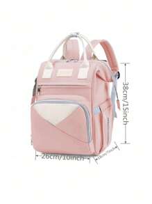Baby Multi-Function Large Capacity Polyamide Diaper Bag With Adjustable Strap For Outdoor - Multicolor - View 9
