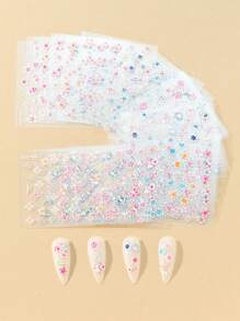 30pcs Floral Pattern Nail Art Sticker - Multicolor - View 1