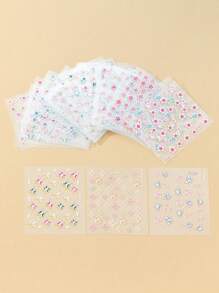 30pcs Floral Pattern Nail Art Sticker - Multicolor - View 3