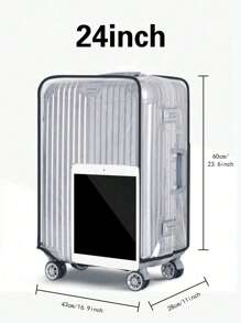 Luggage Cover PVC Thicken Protector Luggage Cover Suitable For 24inch Suitcase - Clear - View 3