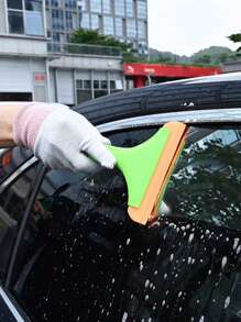 1pc Car Film Tool Silicone Scraper For Glass Cleaning And Automotive Film Installation, Versatile - Green - View 1