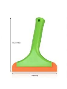 1pc Car Film Tool Silicone Scraper For Glass Cleaning And Automotive Film Installation, Versatile - Green - View 3