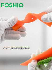 1pc Car Film Tool Silicone Scraper For Glass Cleaning And Automotive Film Installation, Versatile - Green - View 4