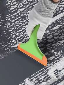 1pc Car Film Tool Silicone Scraper For Glass Cleaning And Automotive Film Installation, Versatile - Green - View 7