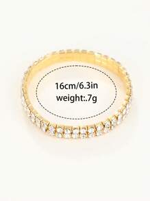 Đồng hồ thạch anh trang trí bằng đá thạch anh 1 cái & Vòng đeo tay 1 cái - Vàng - Xem 4