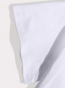 SHEIN LUNE Star And Letter Graphic Tee - White - View 3