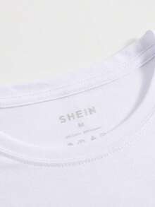 SHEIN LUNE Star And Letter Graphic Tee - White - View 4