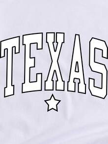 SHEIN LUNE Star And Letter Graphic Tee - White - View 5