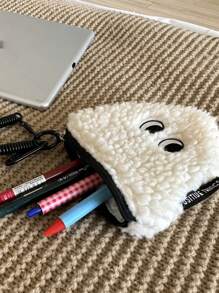 Onigiri-Shaped Plush With Zipper Closure Portable And Can Be Used As A Keychain Or Storage Bag Lightweight Fashion Gift Gift Accessories Decor White-Collar Workers For Male For Female Present Plush Keychain For Women Wallet Mini Wallet Purse Wallet Coin Wallet