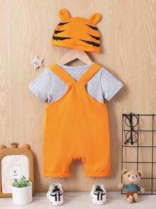 Bộ đồ liền thân và mũ họa tiết hoạt hình cho bé trai - Nhiều màu - Xem 2