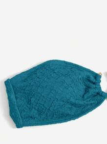 Swim Basics Summer Beach Ring Linked Bandeau Tie Side Bikini Set - Teal Blue - View 4