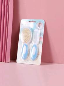 Baby Bath Hair Brush & Comb Set For Daily Use - Blue - View 2