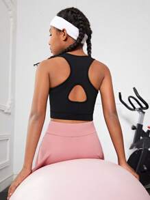 SHEIN Chicas Top tank deportivo con abertura trasera