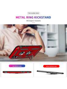 Vỏ điện thoại chống rơi có giá đỡ nhẫn - Đỏ - Xem 4