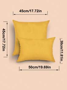 1 pieza Funda de cojín sin relleno unicolor