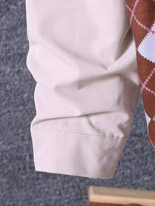 SHEIN 男孩菱形印花背心上衣和襯衫和褲子 - 彩色 - 查看 3