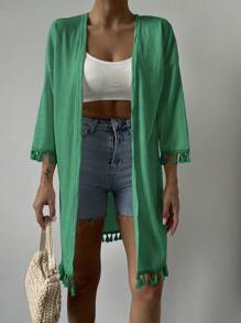 Blouse à franges ouvert