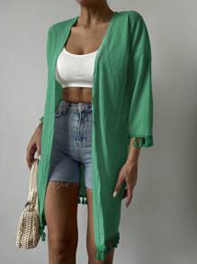 Blouse à franges ouvert