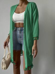 Blouse à franges ouvert