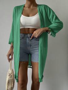 Blouse à franges ouvert
