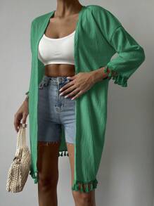 Blouse à franges ouvert