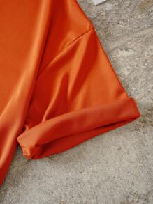 SHEIN EZwear Solid Drop Shoulder Tee