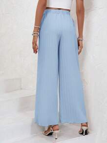 SHEIN Frenchy Solid Wide Leg Pants