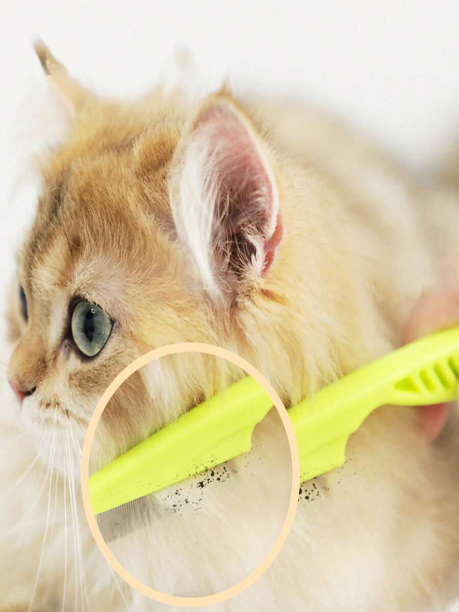1pc Stainless Steel Pet Hair Comb For Dog And Cat For Grooming