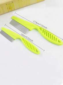 1pc Stainless Steel Pet Hair Comb For Dog And Cat For Grooming - Green - View 3
