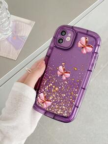 Ốp điện thoại họa tiết bướm - Màu tím - Xem 4
