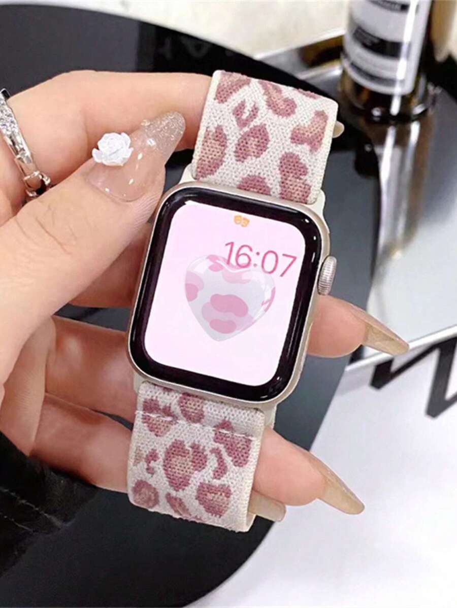 豹紋錶帶適用於Apple Watch - 粉色 - 查看 1