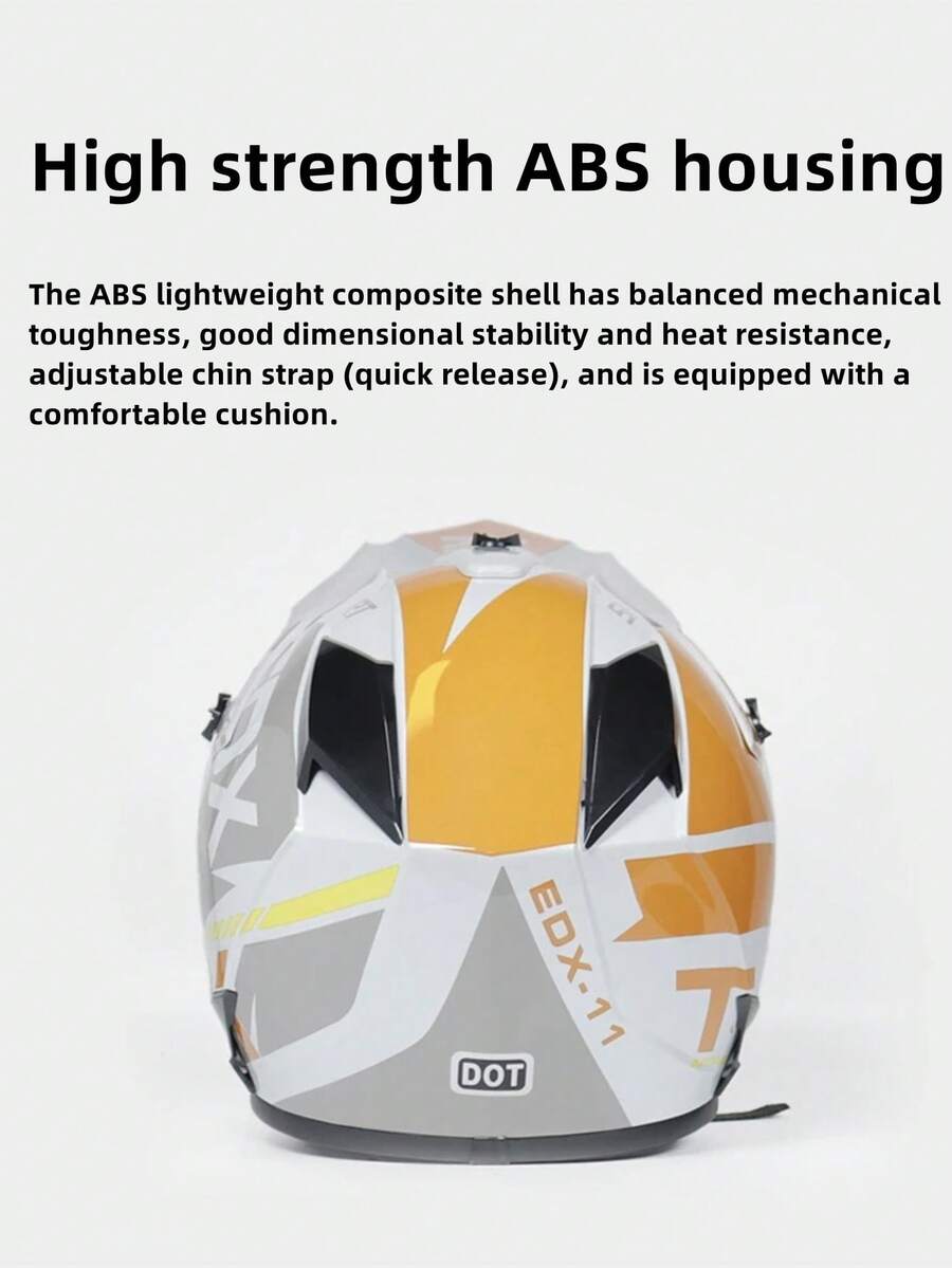 1pc Motorcycle Motocross Helmet, Electric Bike Cycling Safety