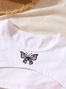 Áo crop top in hình bướm cho các cô gái tuổi teen & Đầm xòe điệu đà xếp nếp - Nhiều màu - Xem 6