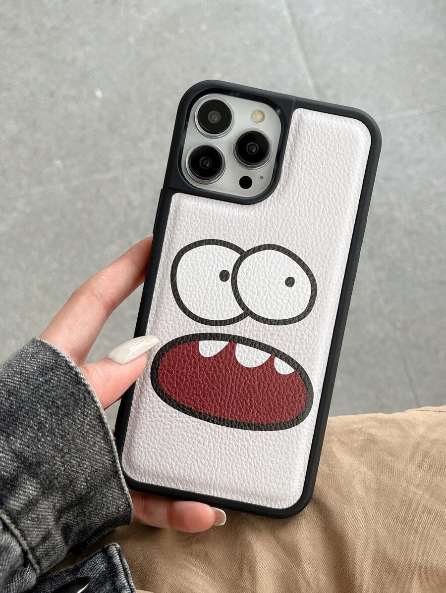 Cartoon Graphic Phone Case - White - View 1