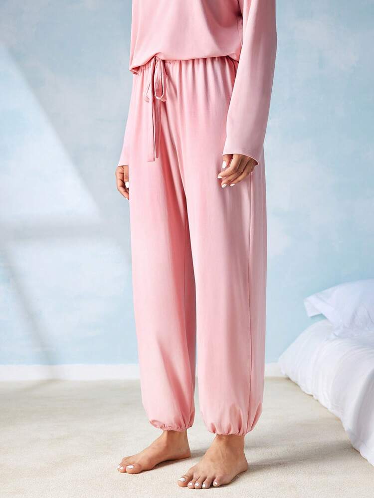 Soft Modal Bound Panty Cotton Pink Women Pajamas Style Trousers