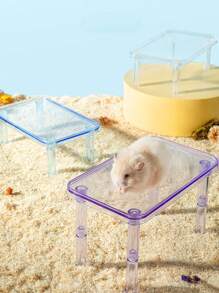 1pc Clear Random Color Table Design Hamster Toy For Small Animal For Play - Multicolor - View 1