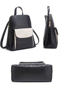 CEZIRA 4pcs Letter Graphic Flap Backpack Set - Multicolor - View 2