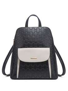 CEZIRA 4pcs Letter Graphic Flap Backpack Set - Multicolor - View 3