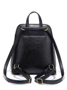 CEZIRA 4pcs Letter Graphic Flap Backpack Set - Multicolor - View 5