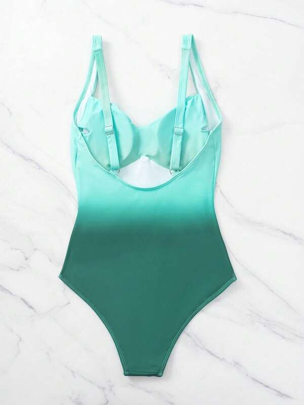 SHEIN Swim Vcay Color Block Ruched One Piece Swimsuit SHEIN USA