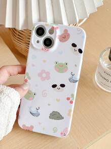 Cartoon Frog Pattern Phone Case - Multicolor - View 4