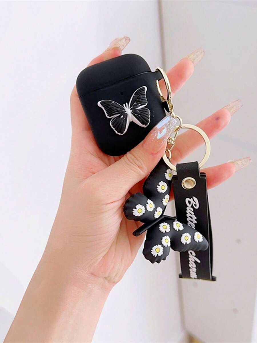 蝴蝶裝飾耳機殼適用於Airpods - 彩色 - 查看 1