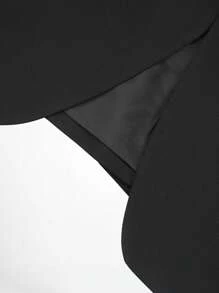 CLOUDSTYLE Bộ đồ nam Nút Khối Màu Công việc - màu đen - Xem 4