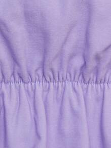 Hauture 夏季优雅纯色荷叶边短款抹胸 - 紫丁香色 - 查看 6