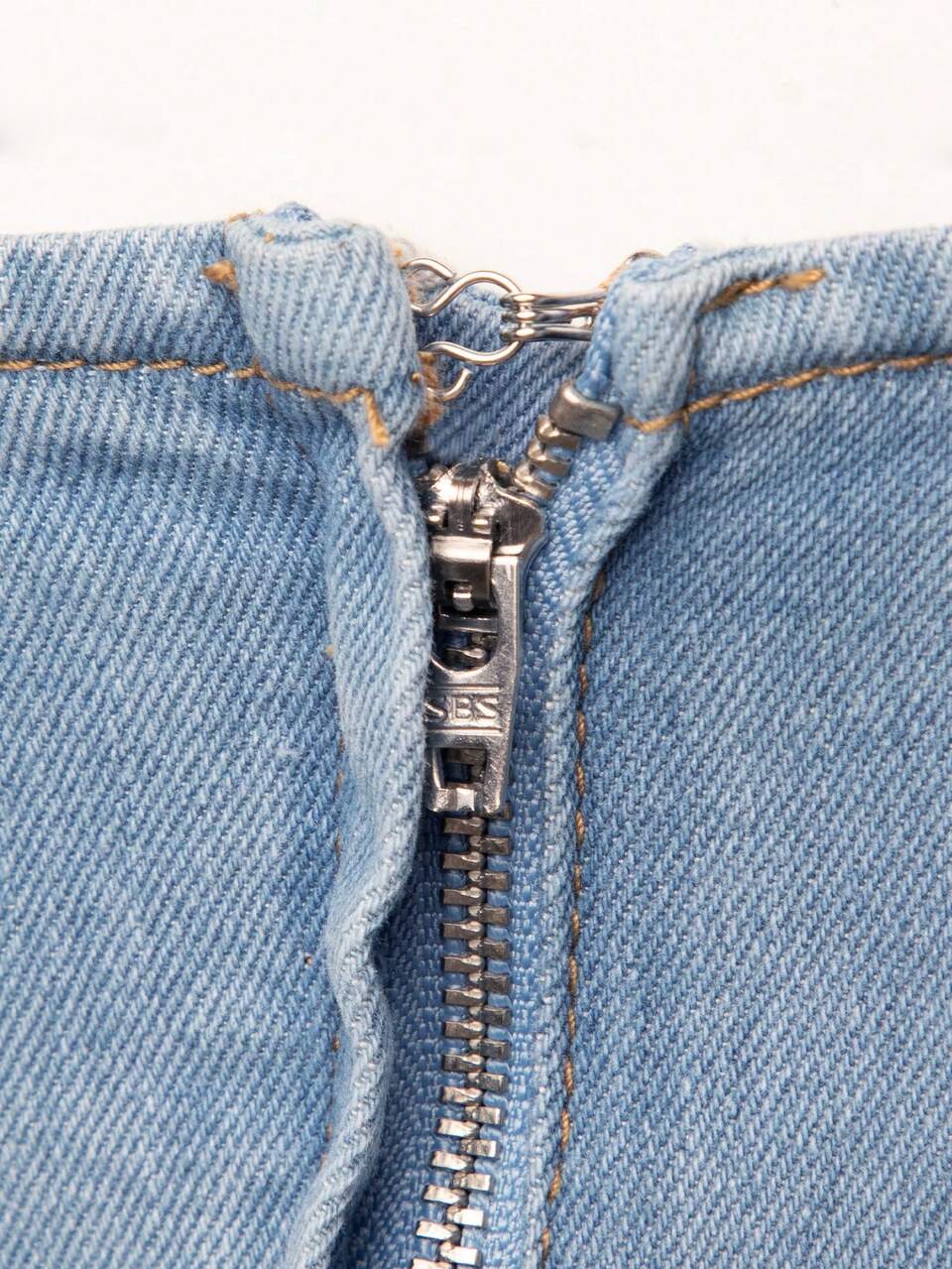 Split Thigh Bustier Flap Pocket Cami Denim Dress