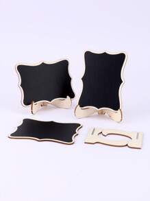 1件套木頭迷你黑板 - 黑色 - 查看 2