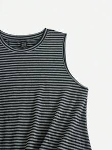 SHEIN Essnce Women Knitted Sleeveless Striped Dress - Multicolor - View 5