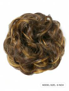 短卷合成纖維頭髮髻 - 彩色 - 查看 2